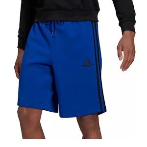 Adidas Essentials 3-Stripes Men’s Fleece Shorts Size Small S Pockets Like New